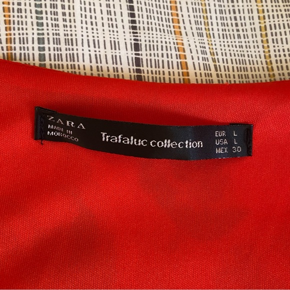 Orange Zara floral wrap dress with built in shorts - Picture 9 of 9